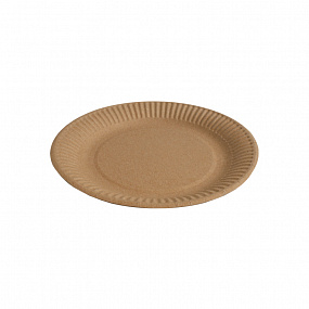 Одноразовая тарелка 210 мм крафт картон Pls(kr)-21